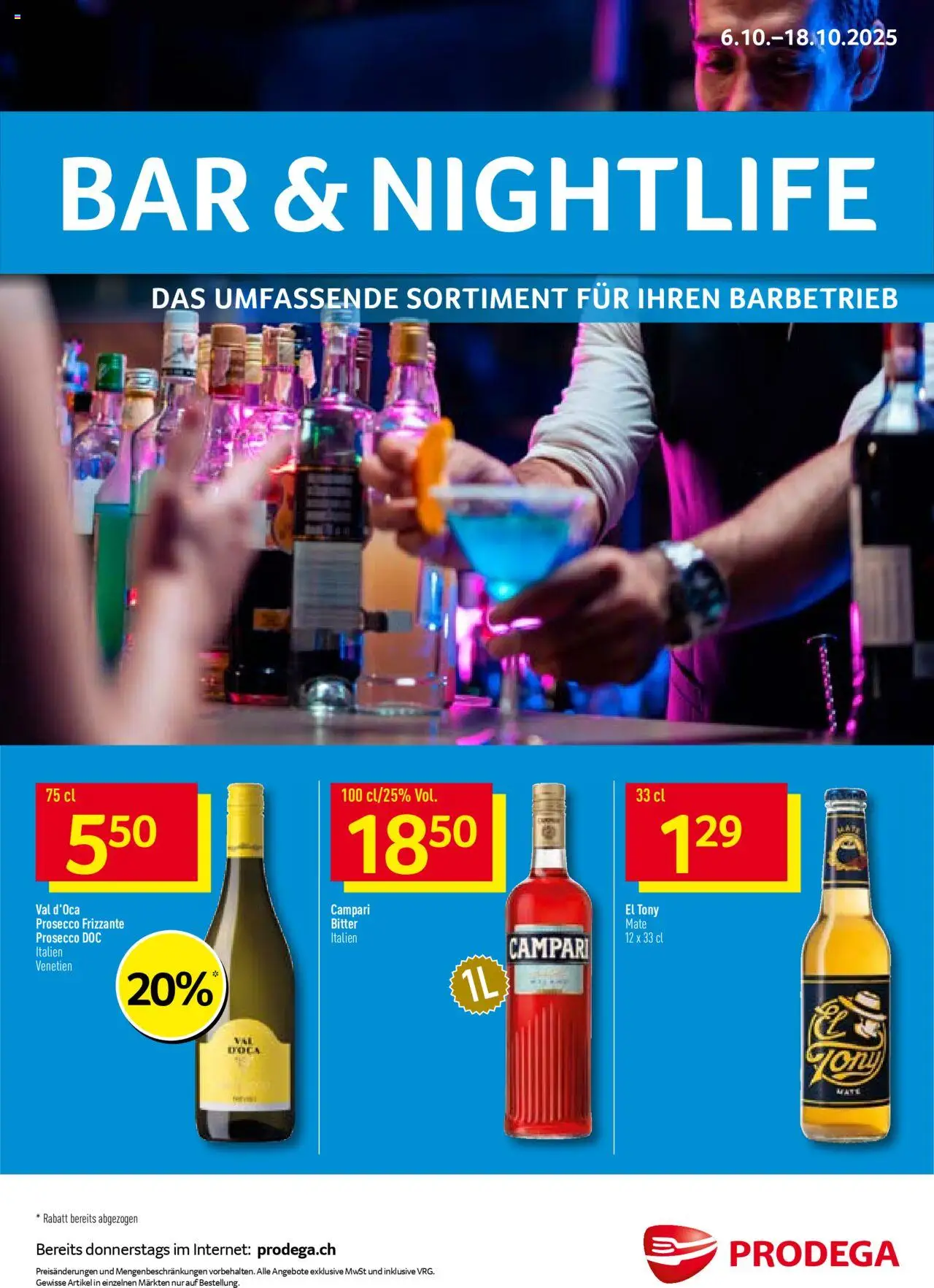 Prodega Aktionen Bar & Nightlife ab 06.10.2025 - Seitennummer 1