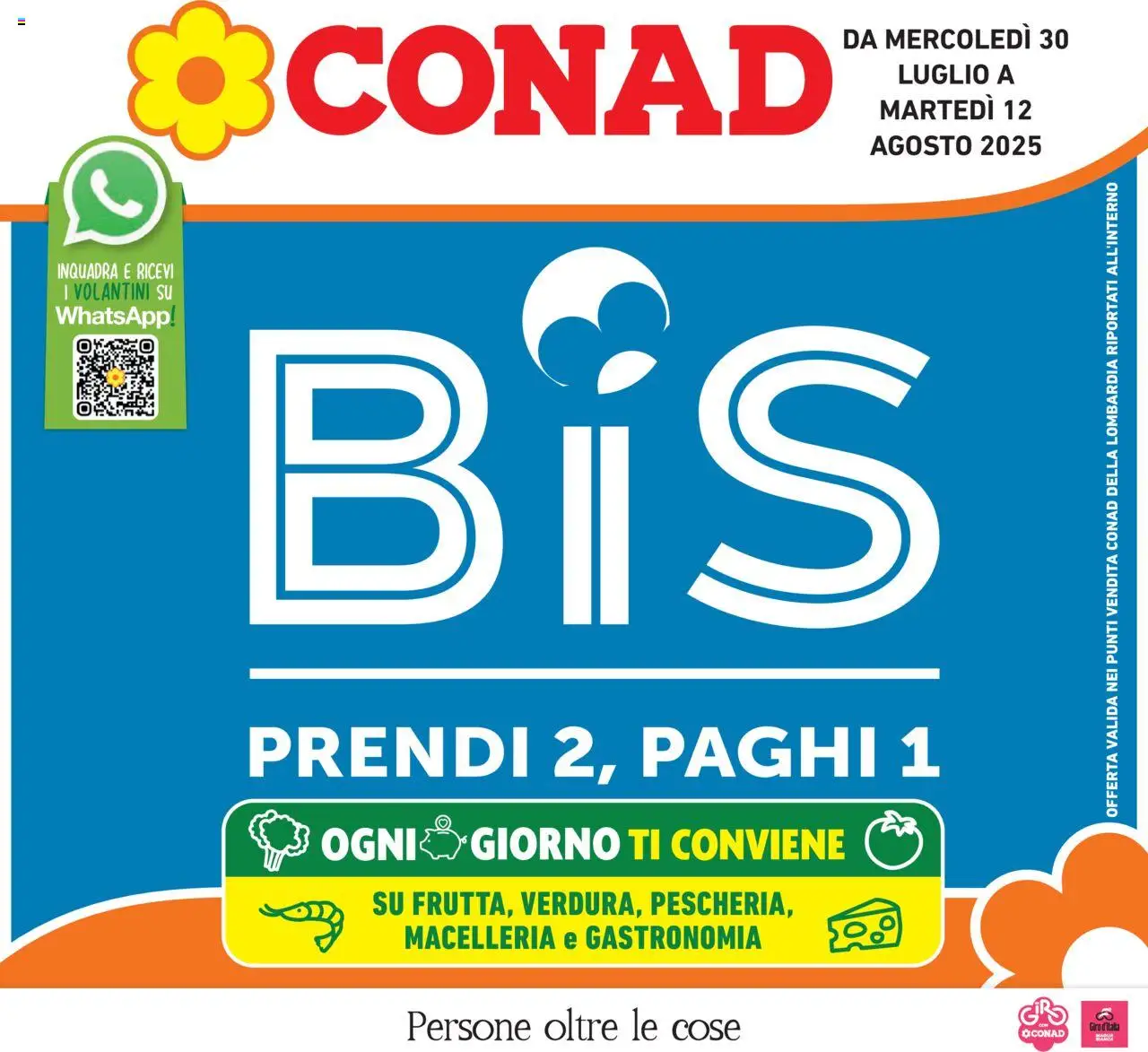 Volantino Conad valido da 30/07/2025 numero di pagina 1