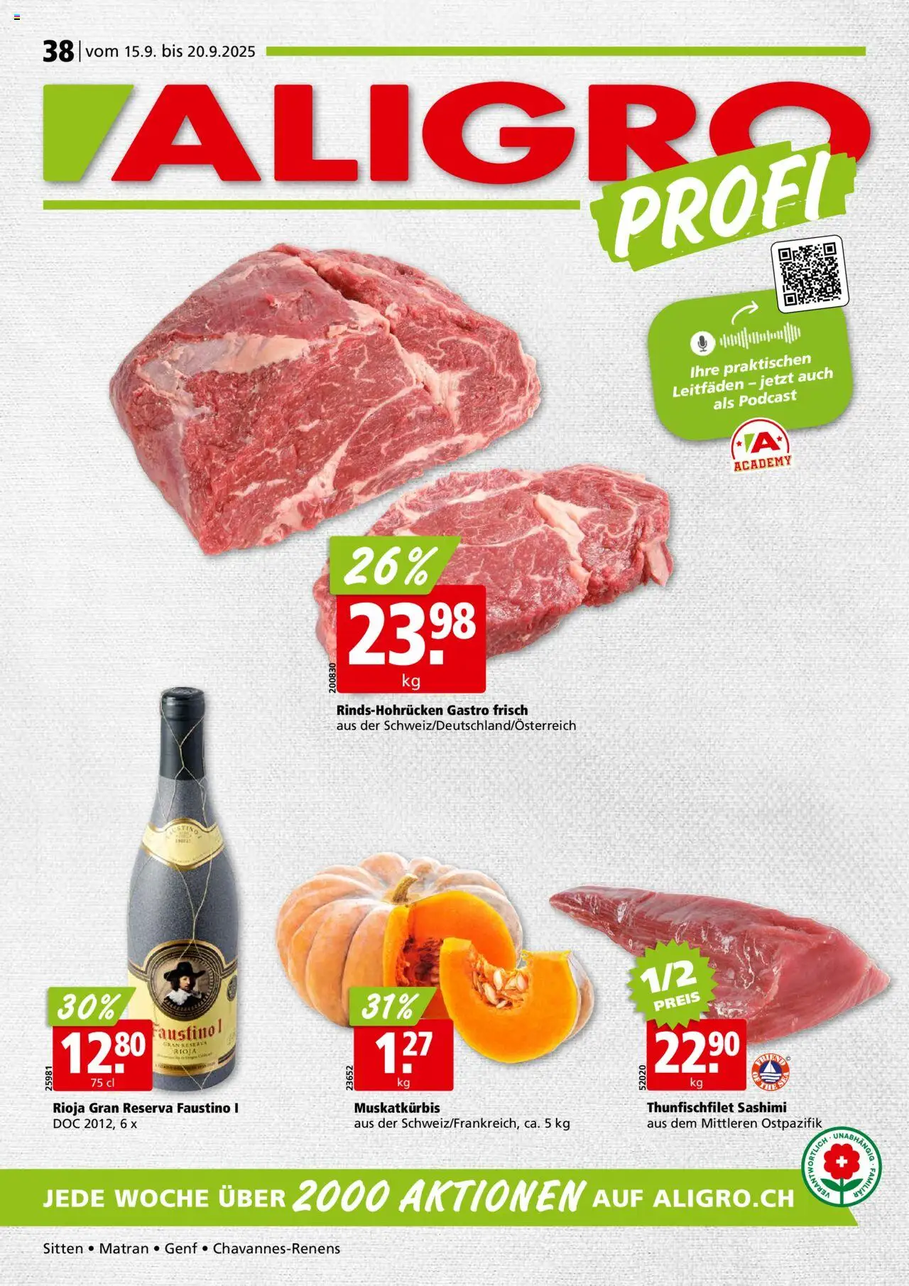 Aligro Aktionen ab 15.09.2025 - Seitennummer 1