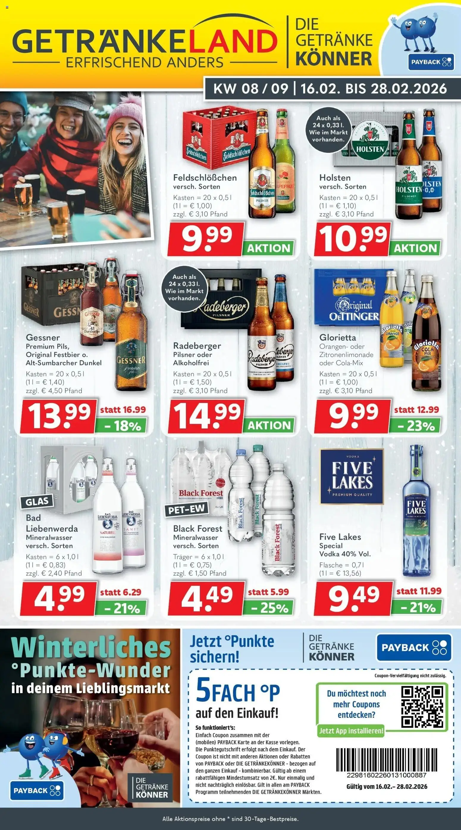 Vorschau von dem Prospekt des Geschäftes Getränkeland, gültig ab dem 16.02.2026