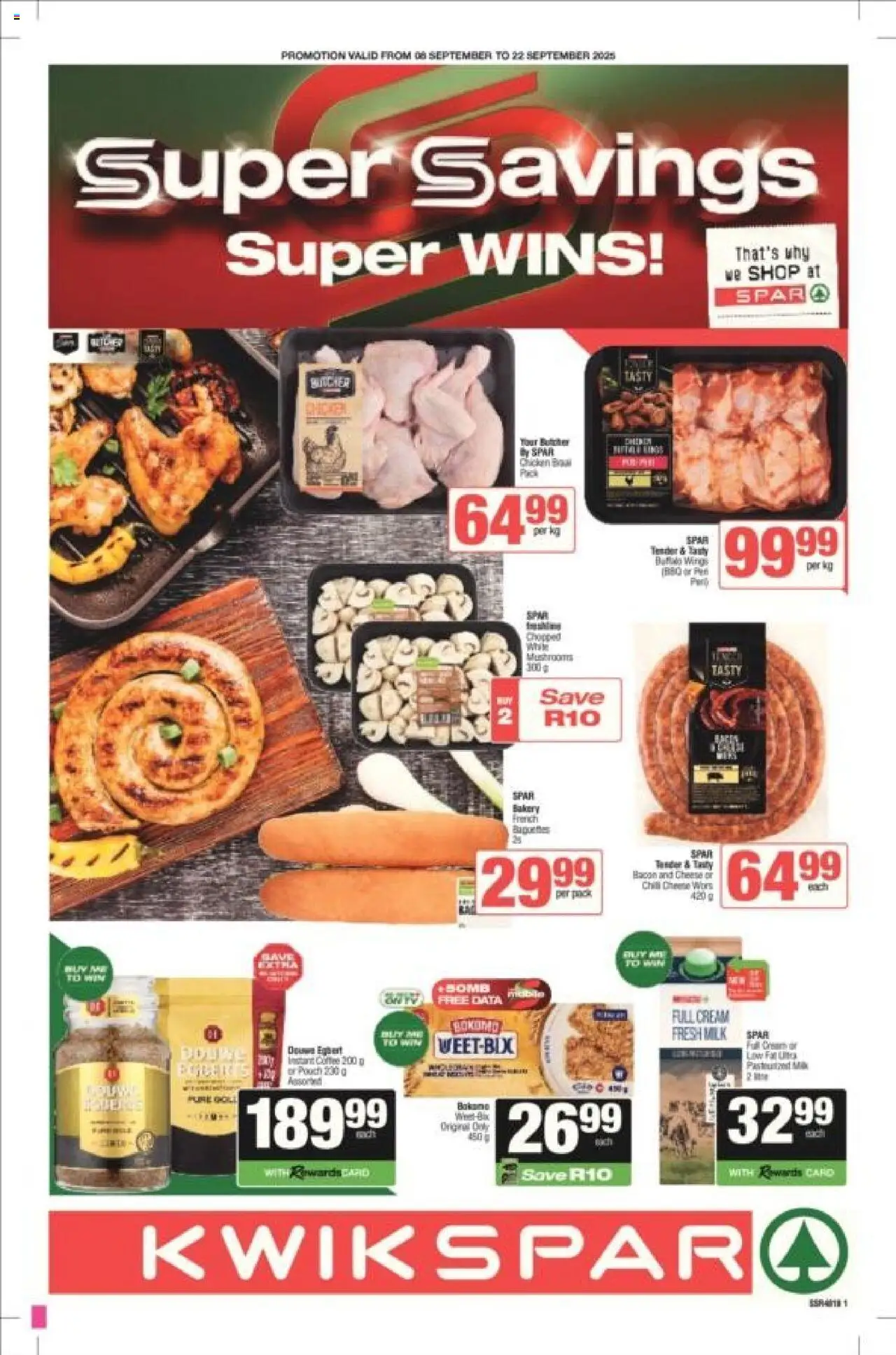 KWIKSPAR Gauteng - Weekly Specials from 08/09 - 22/09/2025 > Promotions
