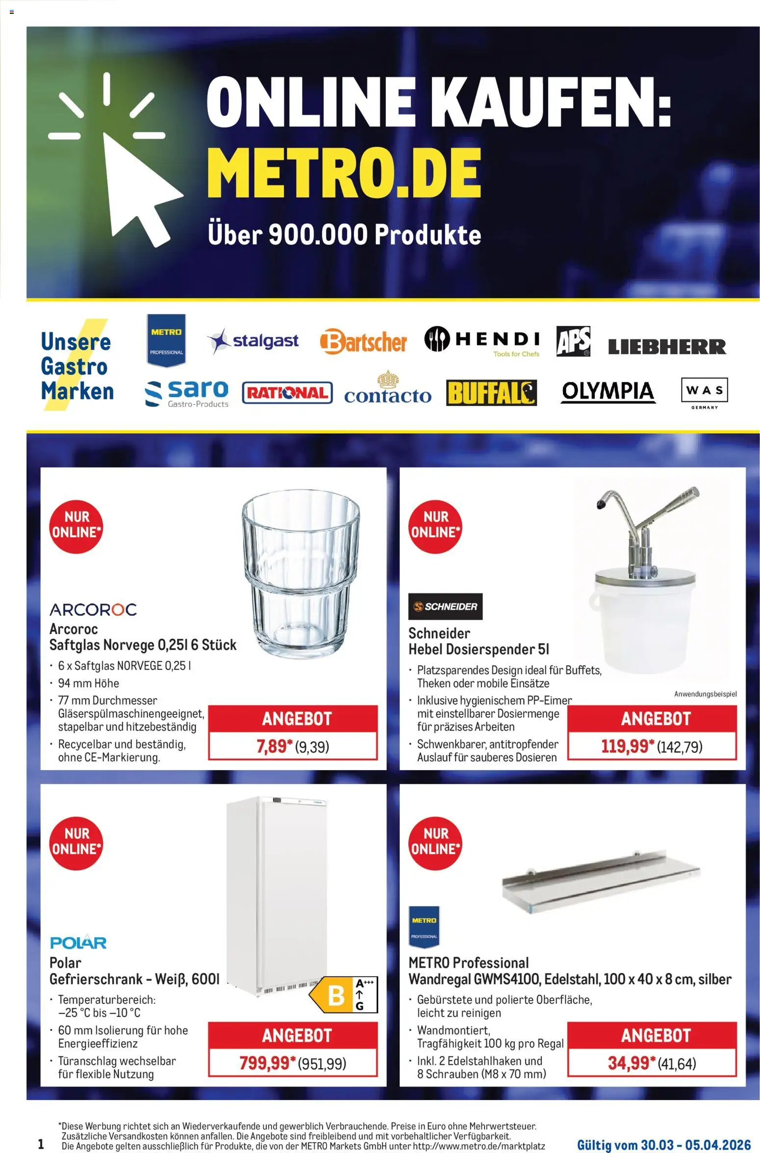 Vorschau von dem Prospekt des Geschäftes Metro, gültig ab dem 30.03.2026