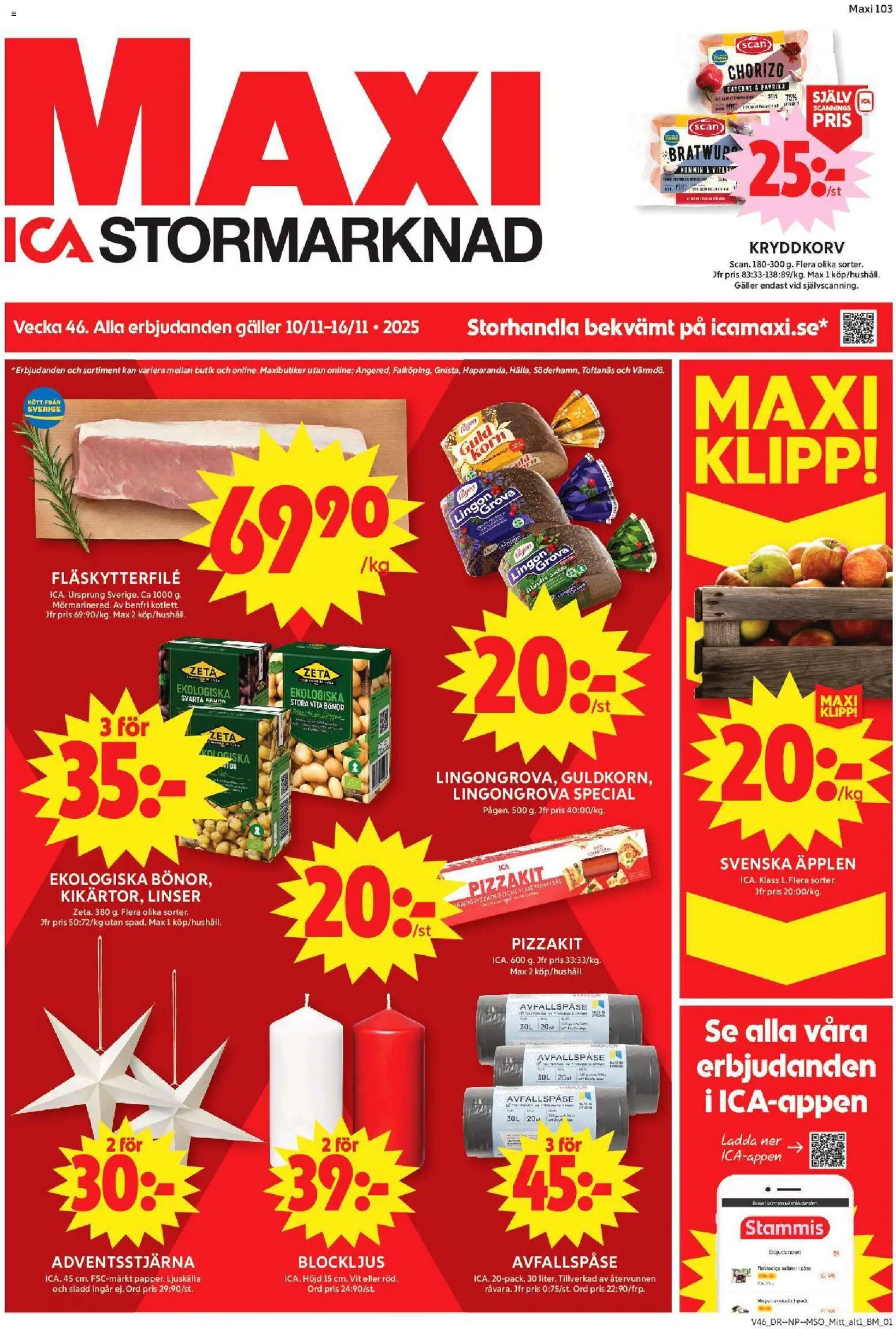 Förhandsgranska reklamblad Enköping från butik ICA Maxi gäller från 10/11/2025