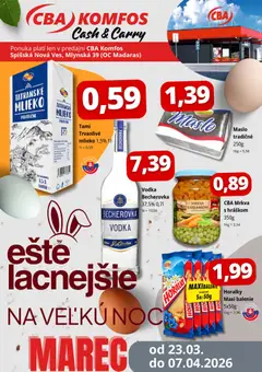 Náhľad CBA Komfos letáku platného od 23.03.2026