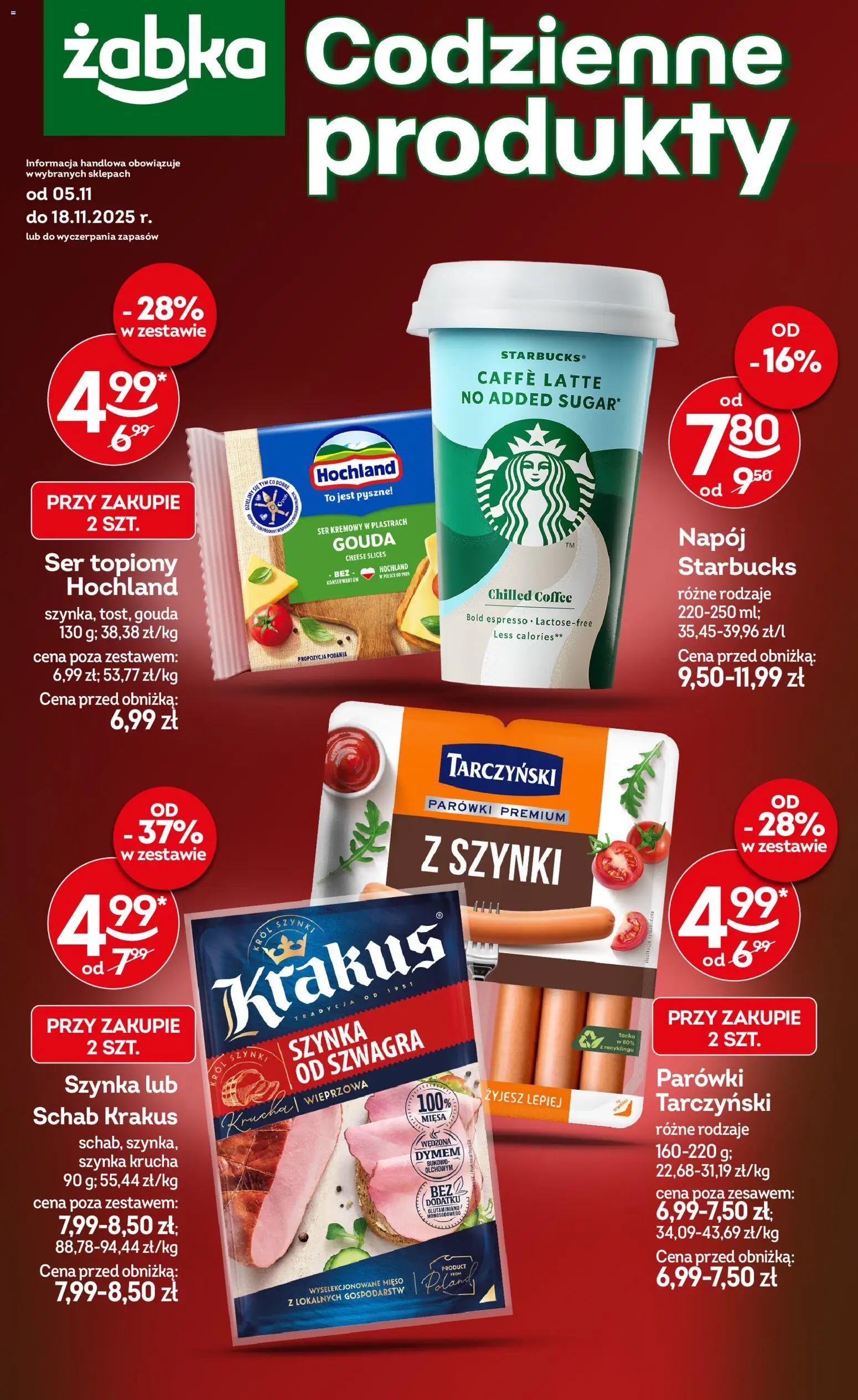 Pogląd gazetki "Codzienne produkty" ze sklepu Żabka ważnej od 05.11.2025
