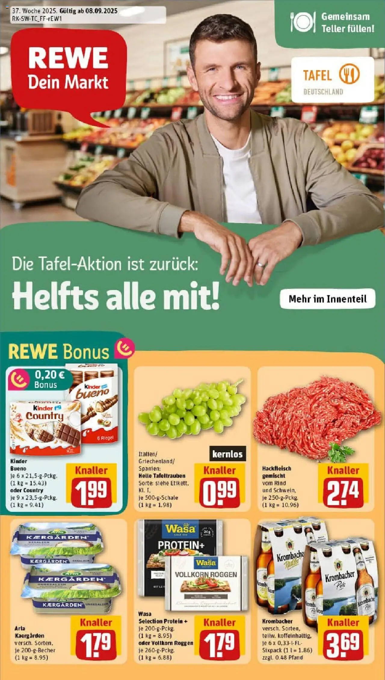 REWE Prospekt ab 07.09.2025 nächste Woche - Prospekt Tübingen / Innenstadt	