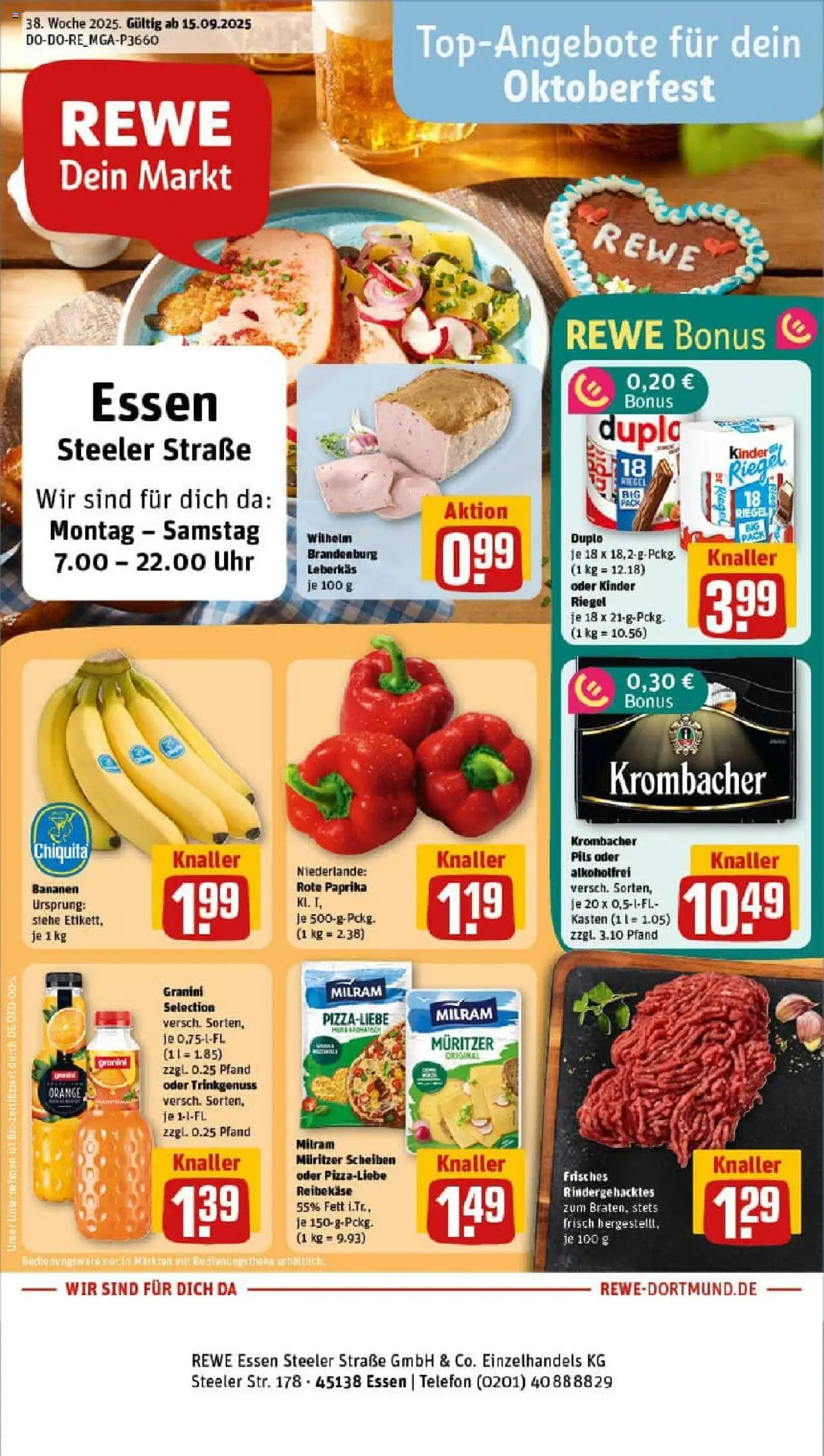 REWE Prospekt ab 14.09.2025 nächste Woche - Prospekt Essen	