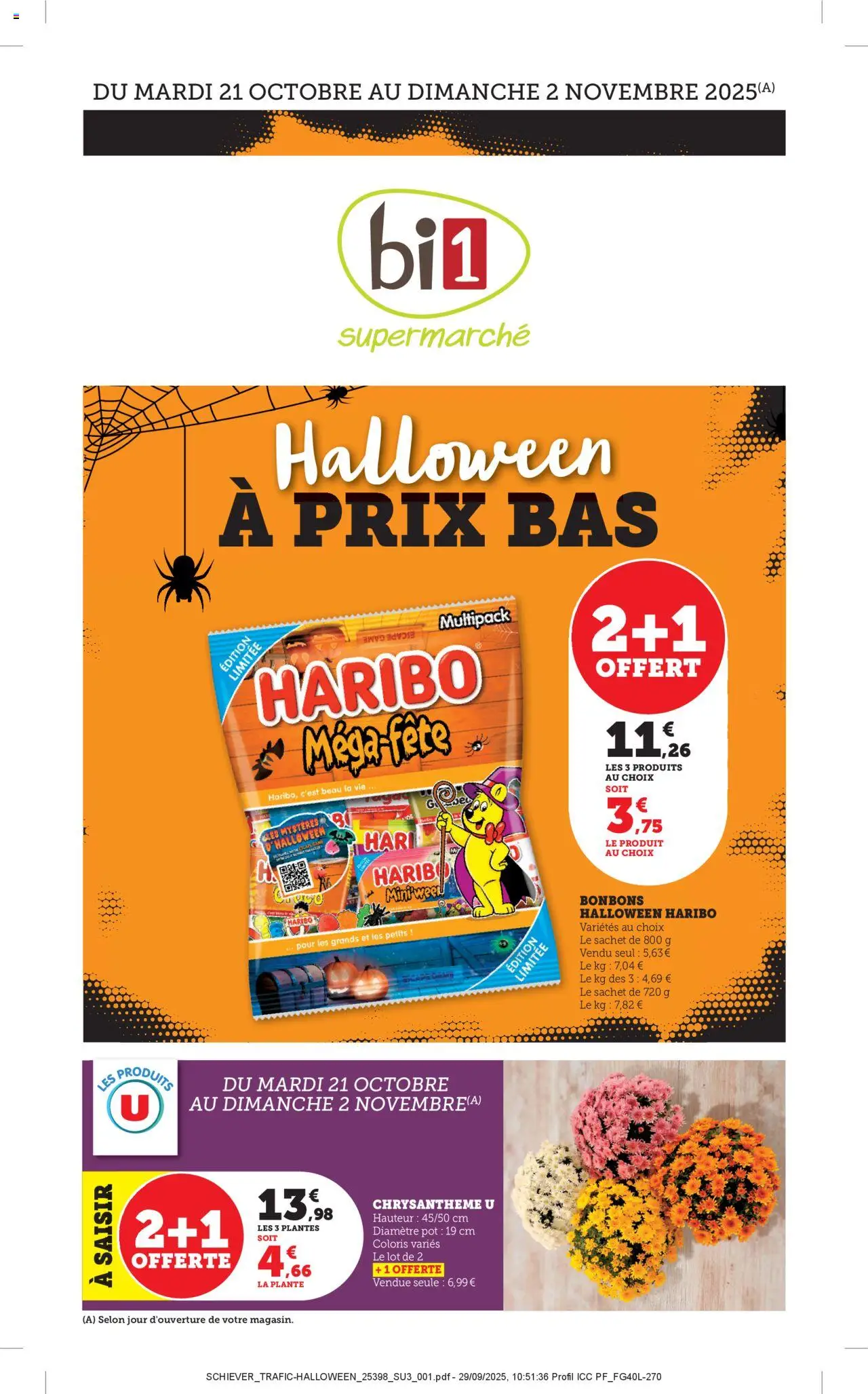 HALLOWEEN À PRIX BAS de la boutique bi1 valable du 20/10/2025 - Page numéro 1