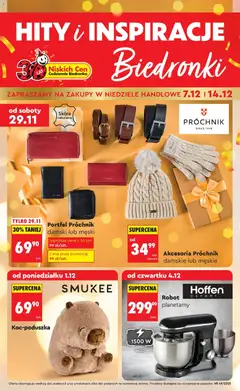 Pogląd gazetki "Hity i inspiracje" ze sklepu Biedronka ważnej od 29.11.2025