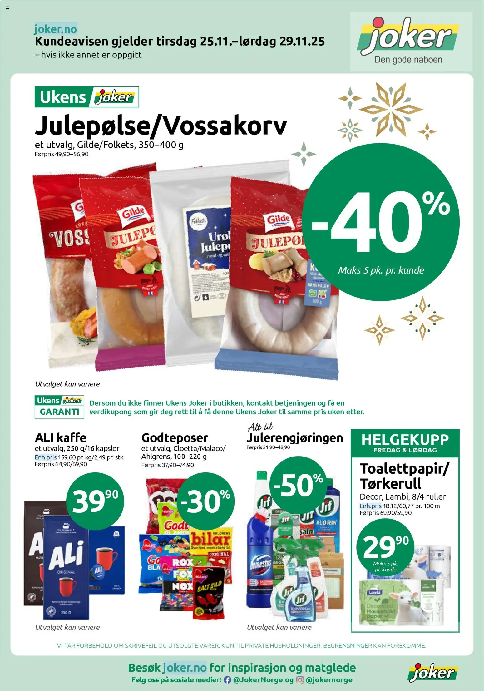 Forhåndsvis Kundeavis fra butikk Joker gyldig fra 25/11/2025