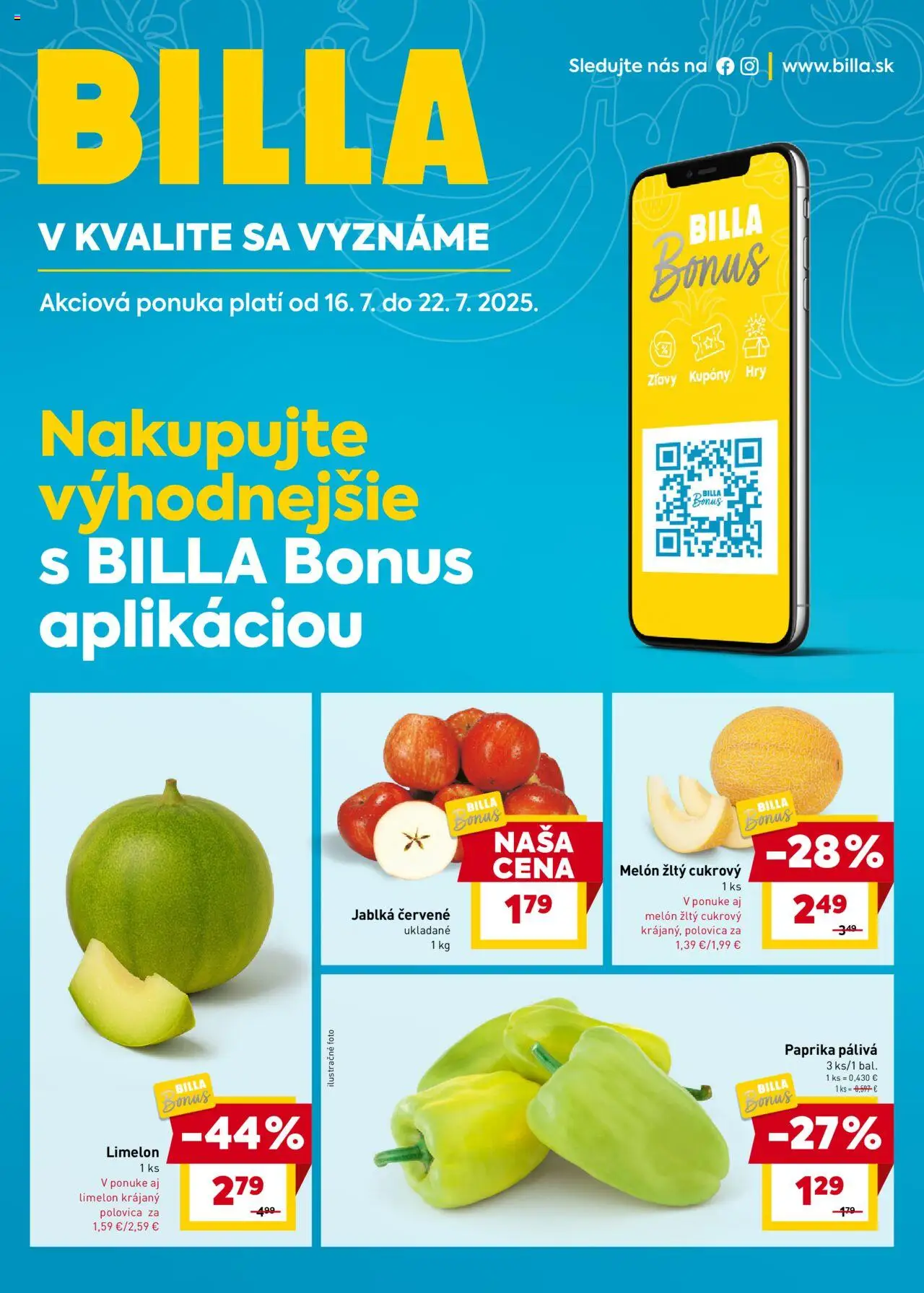 Billa leták od 16.07.2025 > Bonus leták online