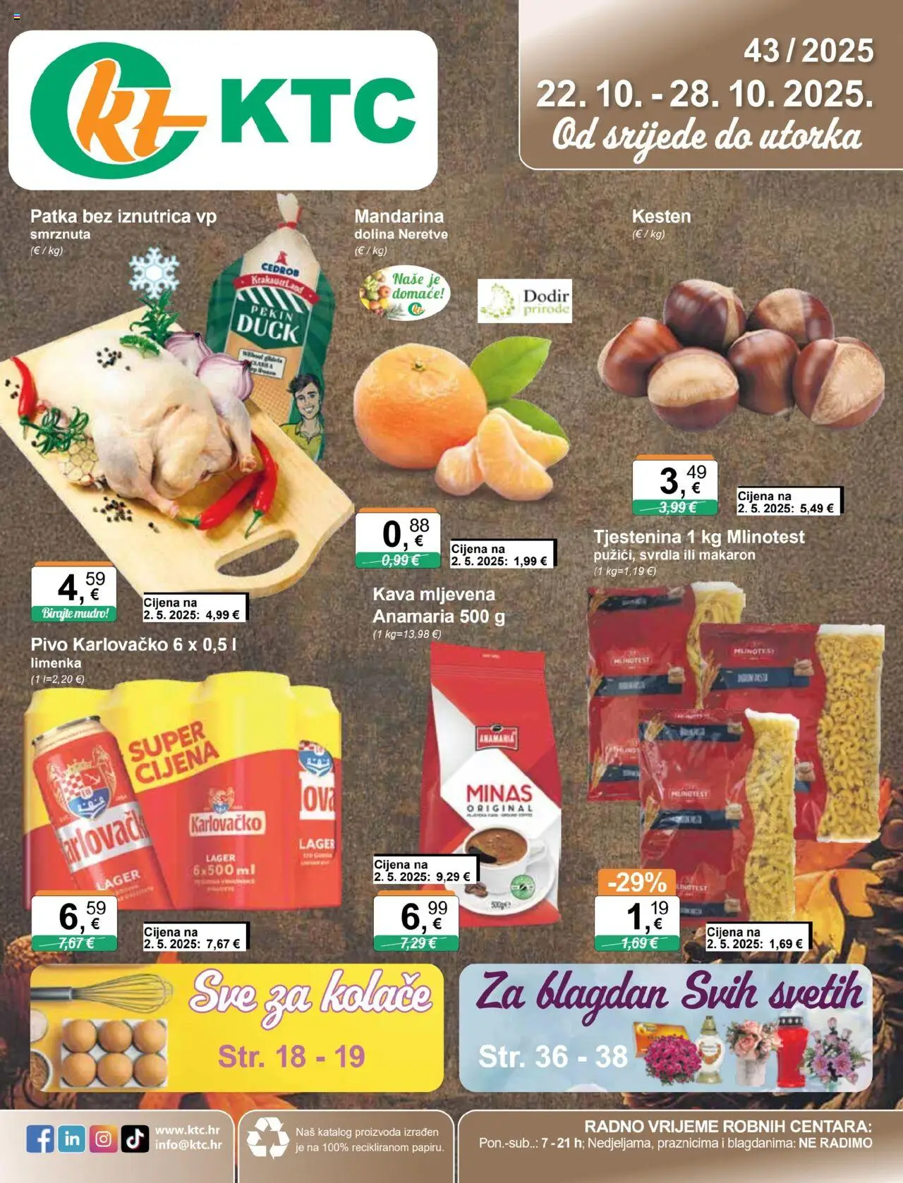 KTC aktualni Katalog vrijedi od 22.10.2025 - tjedna akcija broj stranice 1
