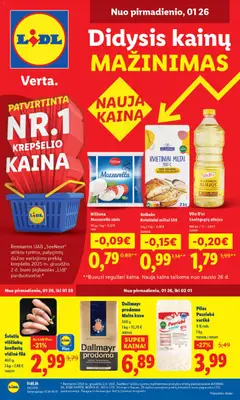 LIDL parduotuvės leidinio Leidinys galiojančio nuo 2026.01.26 peržiūra