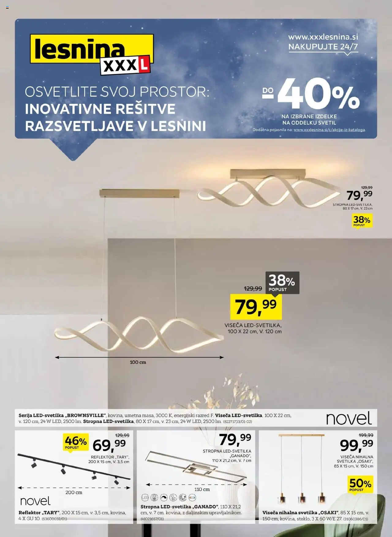 XXXL Lesnina Katalog inovativne rešitve razsvetljave od 30.09.2025 - aktualna ponudba - stran 1