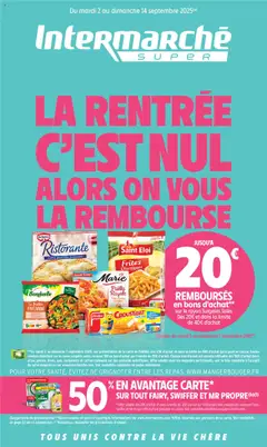 Prévisualisation de Catalogue Découvrez nos offres spéciales rentrée | Super du magasin Intermarché formulaire valide 02/09/2025