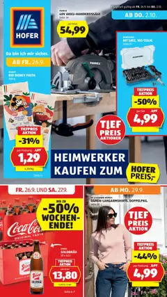 Vorschau der Angebote: Hofer Flugblatt gültig ab 26.09.2025