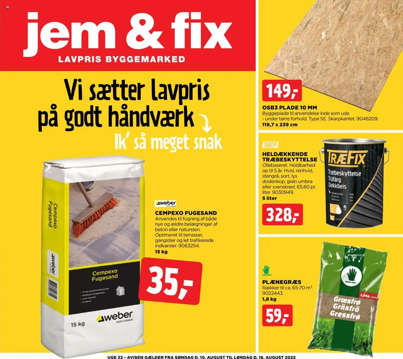 Jem & fix tilbudsavis gyldig fra 10/08/2025 - side 1
