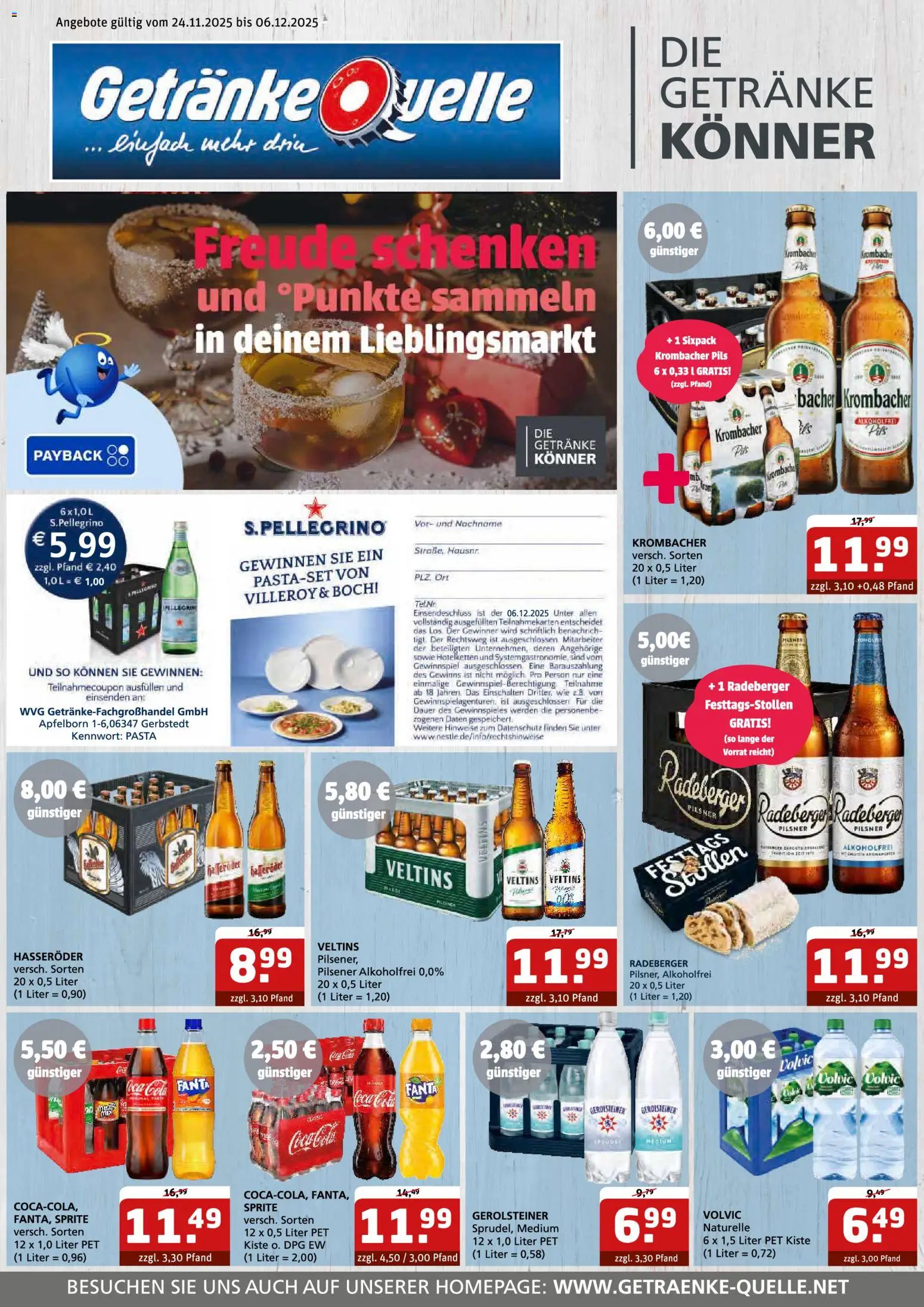 Vorschau von dem Prospekt des Geschäftes Getränke Quelle, gültig ab dem 24.11.2025