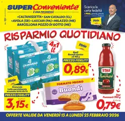 Anteprima dell'opuscolo Volantino Caltanissetta/San Cataldo/Avola/Lascari/Milazzo/Barcellona dal negozio SuperConveniente valido da 13/02/2026