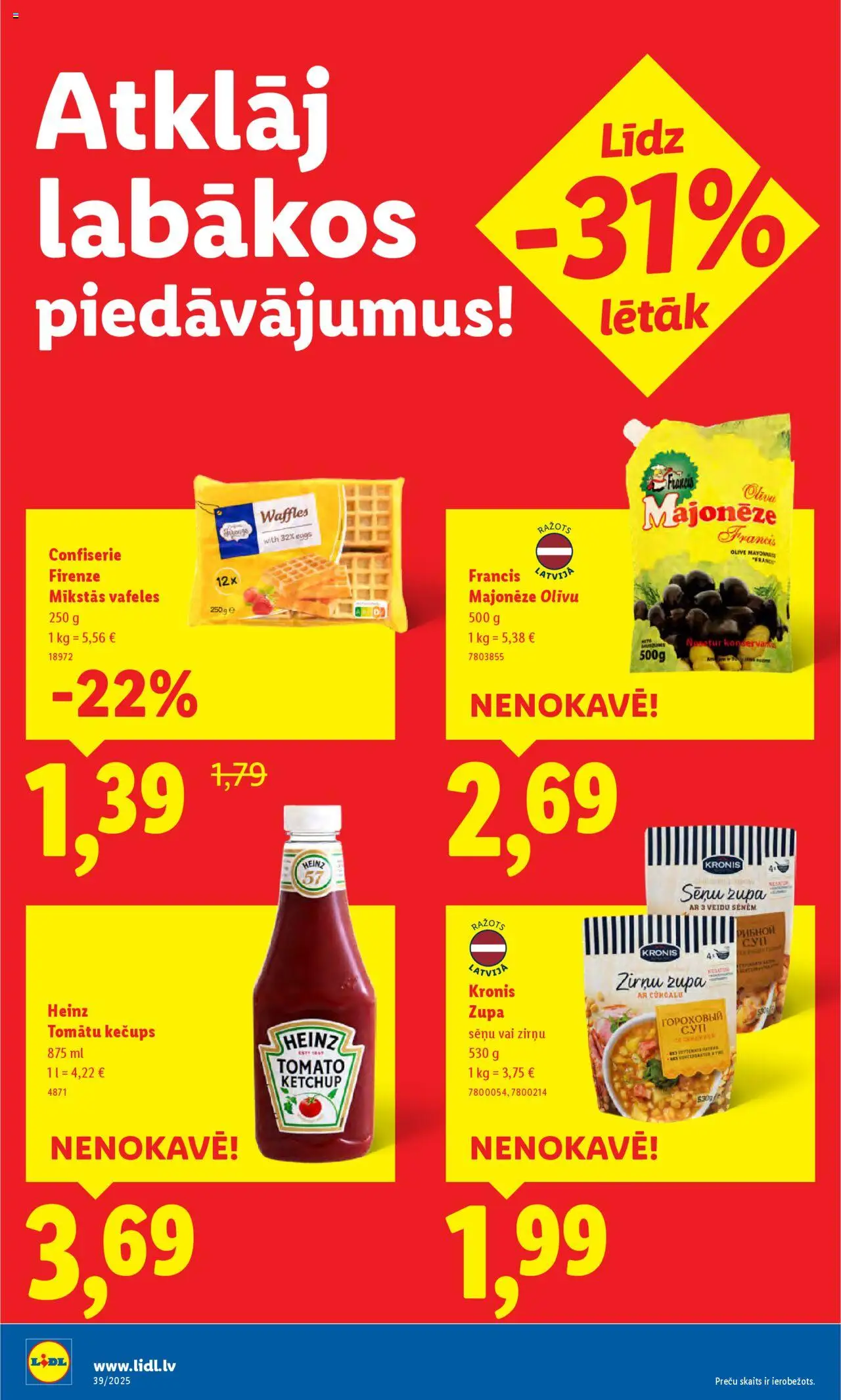 Skatīt Lidl akciju bukletu, derīgs no 2025.09.22