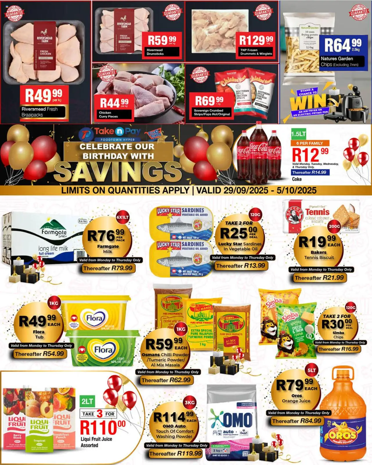 Take n Pay Specials from 29/09 - 05/10/2025 > Promotions