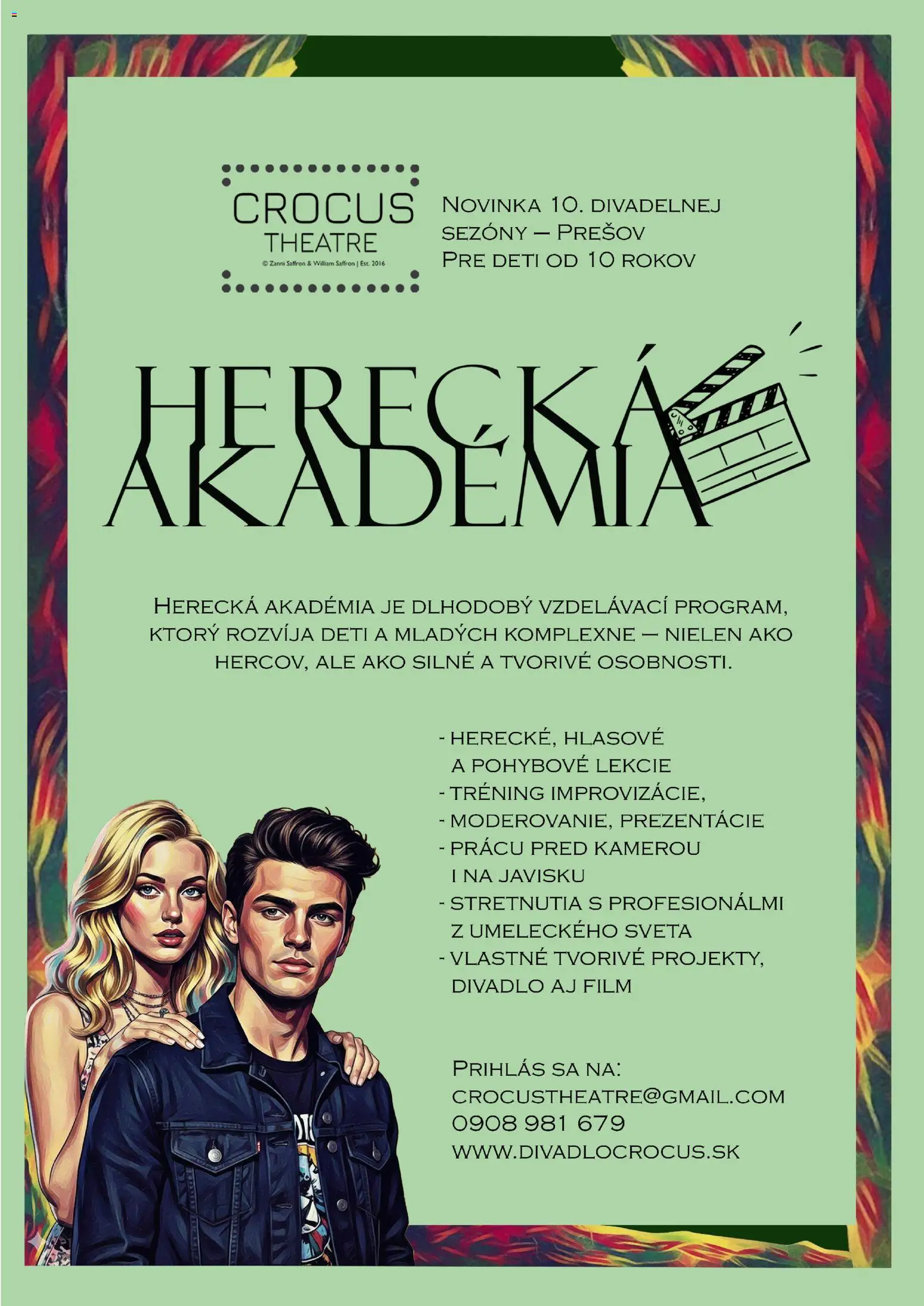 Crocus Theatre Herecká akadémia (23.10. - 07.11.2025) - Akčná ponuka