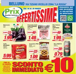 Anteprima dell'opuscolo Prix volantino Belluno dal negozio Prix valido da 16/03/2026