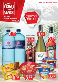 Náhľad CBA Verex letáku platného od 17.07.2025