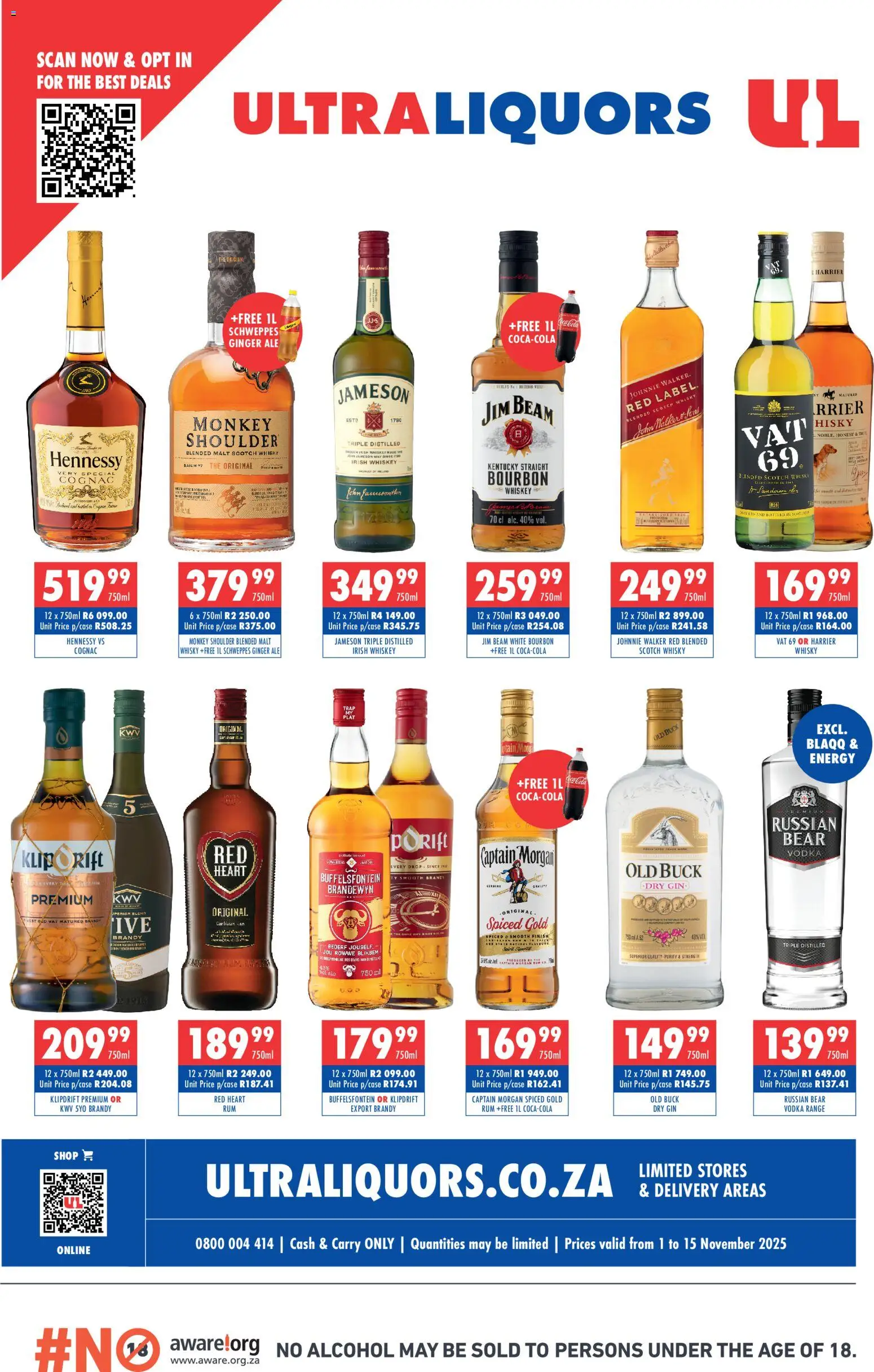 Preview of Ultra Liquors flyer valid from 01/11/2025