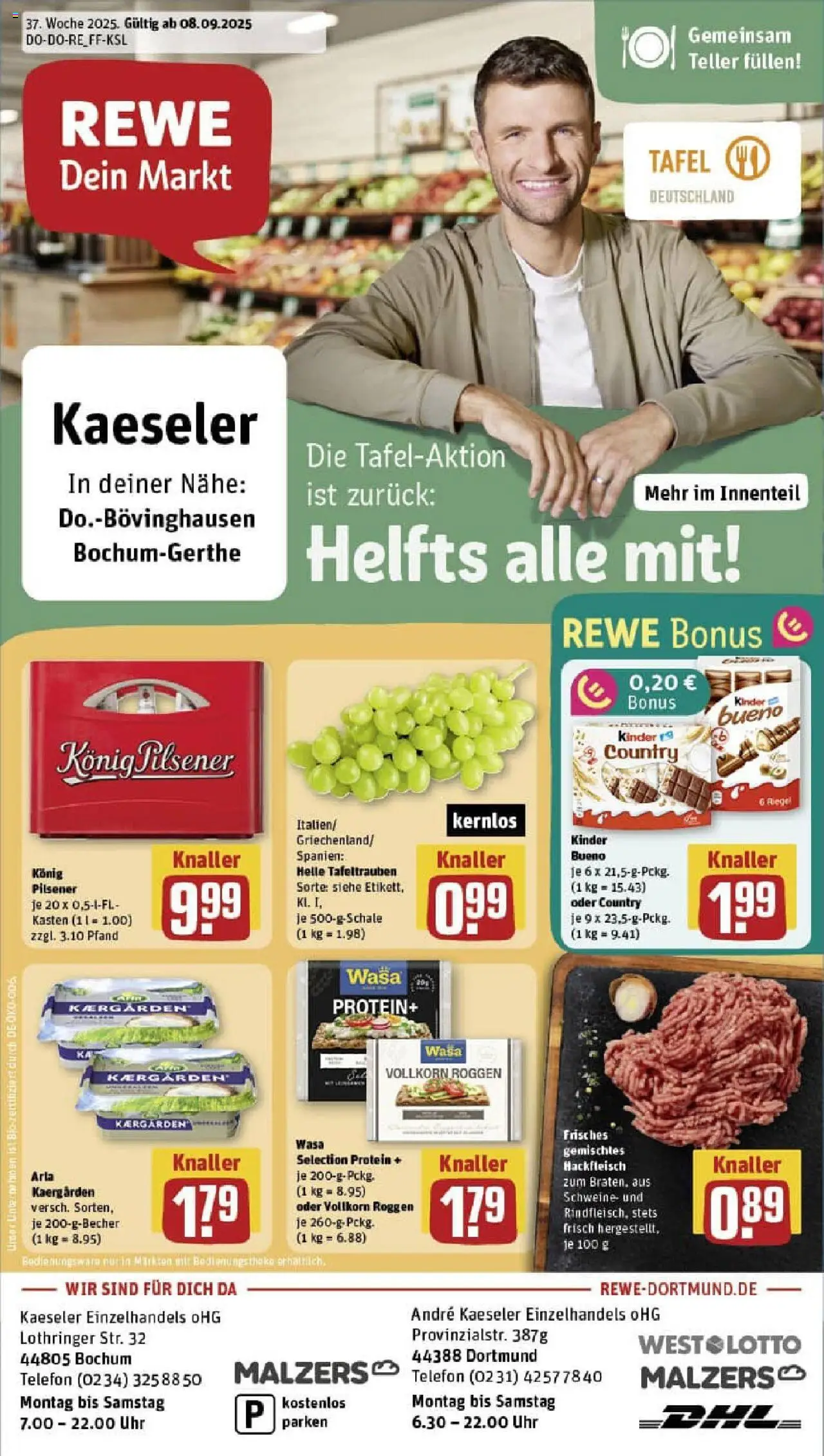 REWE Prospekt ab 07.09.2025 nächste Woche - Prospekt Bochum	
