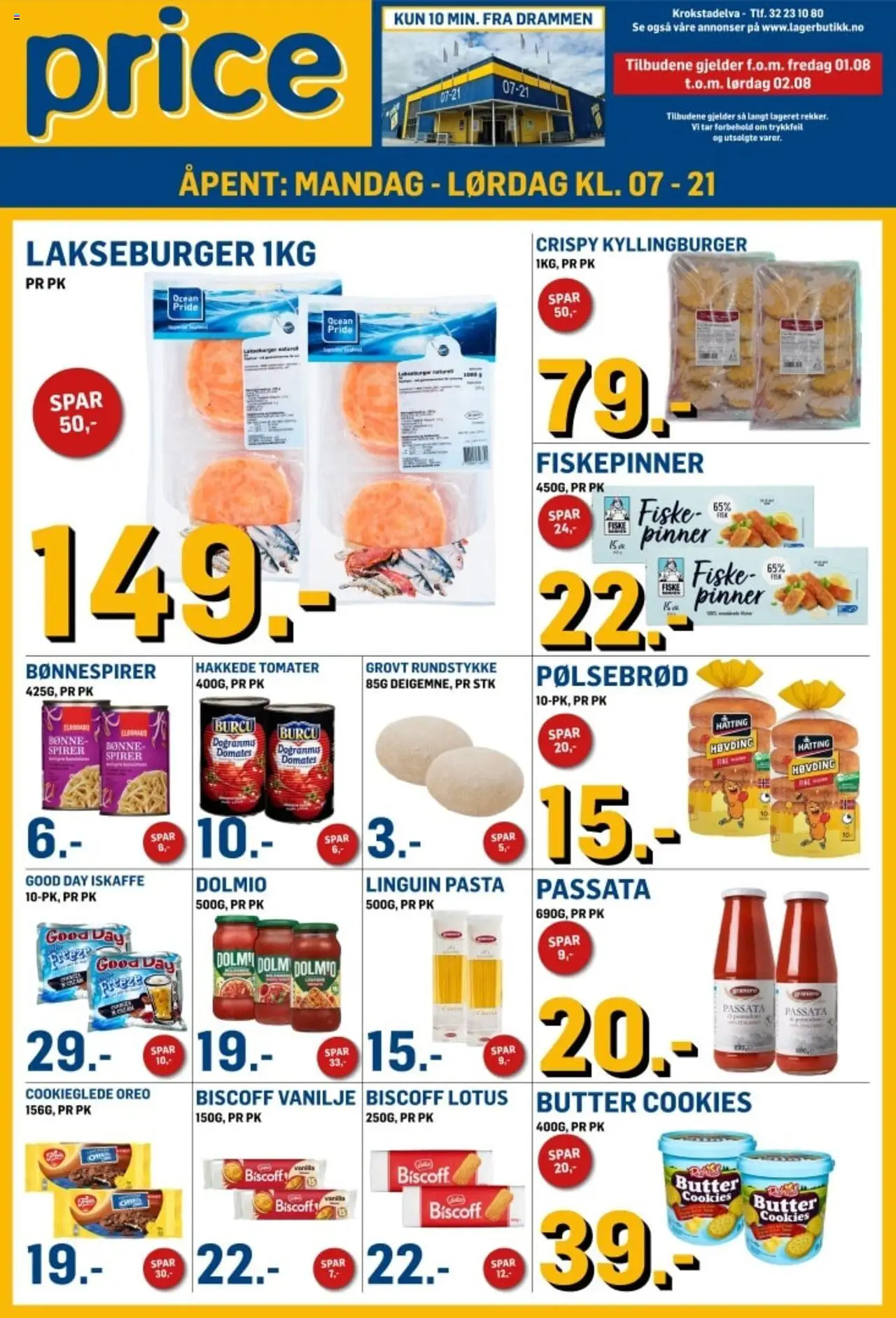 Kundeavis Price Lagerbutikk gyldig fra 01/08/2025 - Sidenummer 1