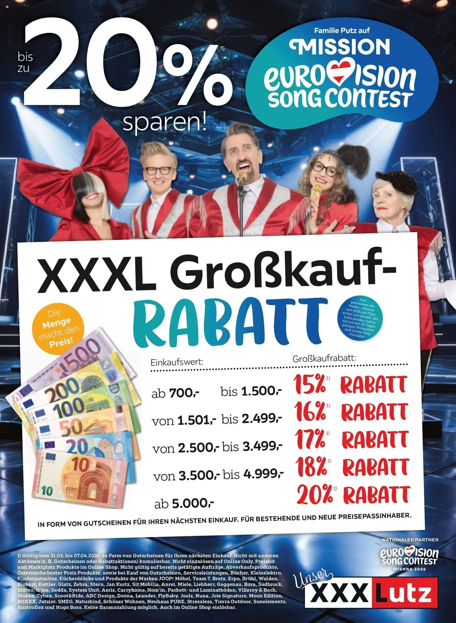 Vorschau der Angebote: XXXLutz XXXLutz XXXLutz Großkauf-Rabatt gültig ab 31.03.2026
