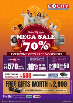 Preview of the catalogue Festival of Lights Mega Sale of store ECity valid from 17 Oct, 2025