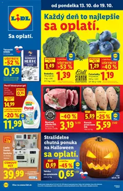 Náhľad Lidl letáku platného od 13.10.2025