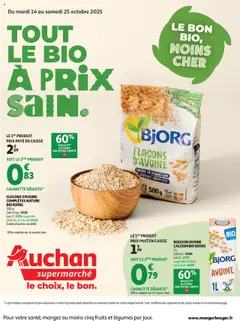 Prévisualisation de Tout le bio à prix sain dans votre super du magasin Auchan formulaire valide 14/10/2025