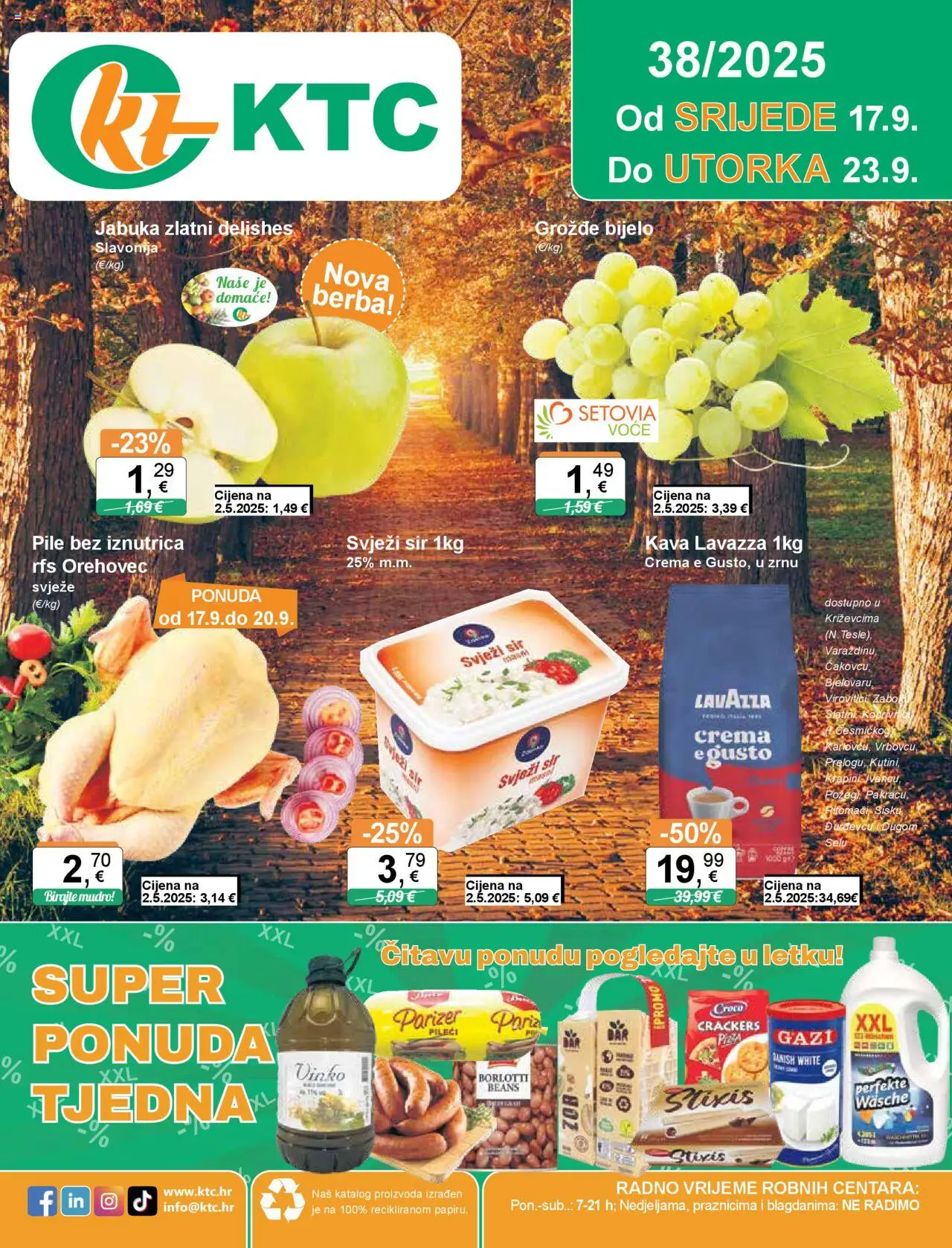 KTC aktualni Katalog vrijedi od 17.09.2025 - tjedna akcija broj stranice 1