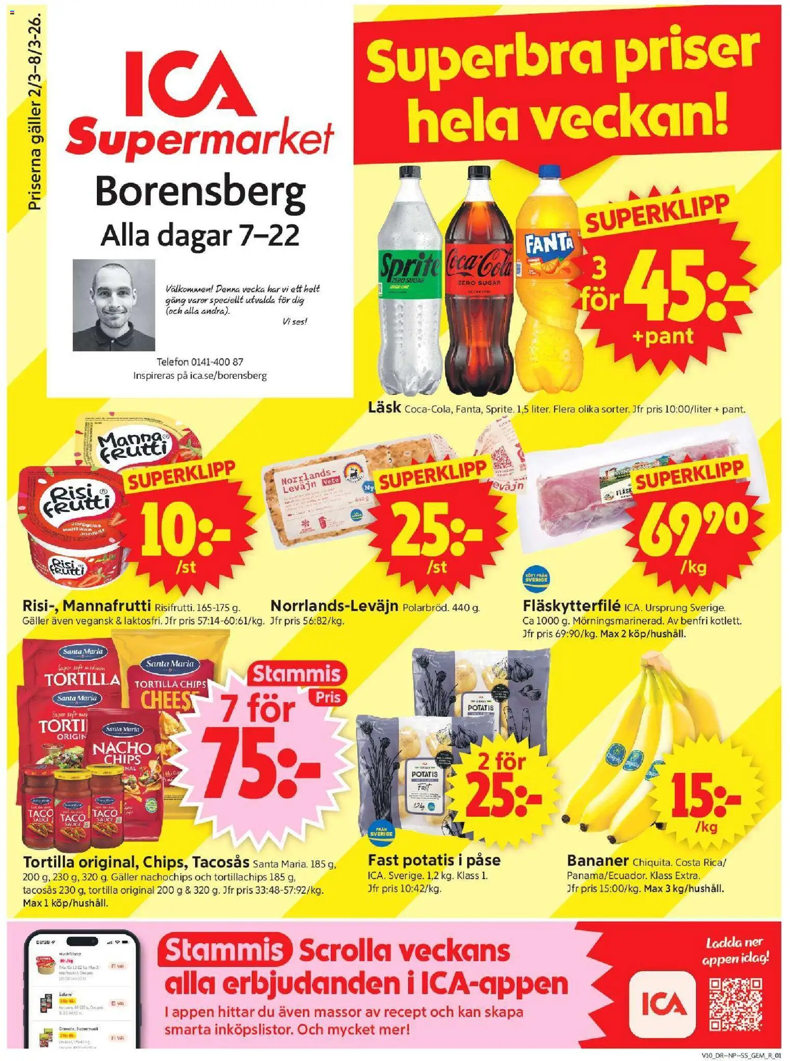 Förhandsgranska reklamblad Borensberg från butik ICA Supermarket gäller från 02/03/2026