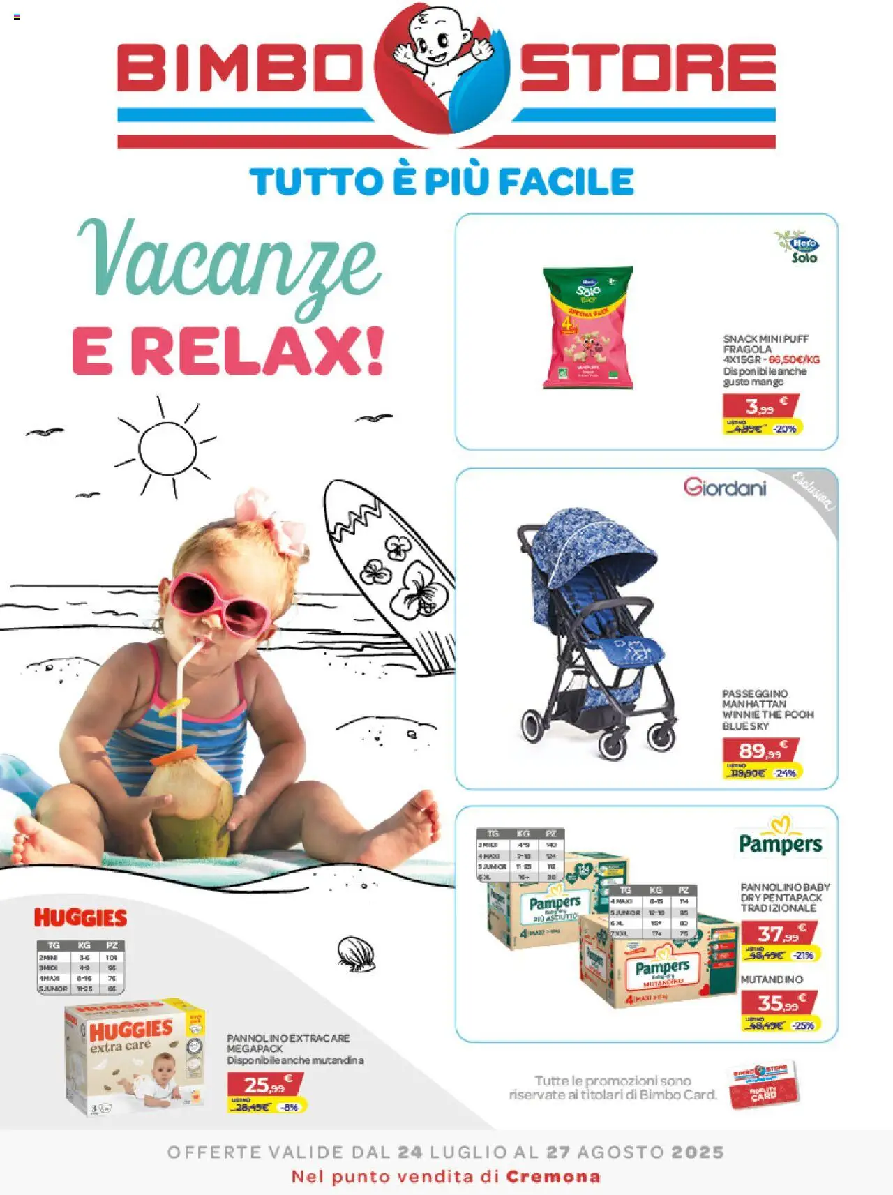 Volantino Bimbo store valido da 24/07/2025 numero di pagina 1