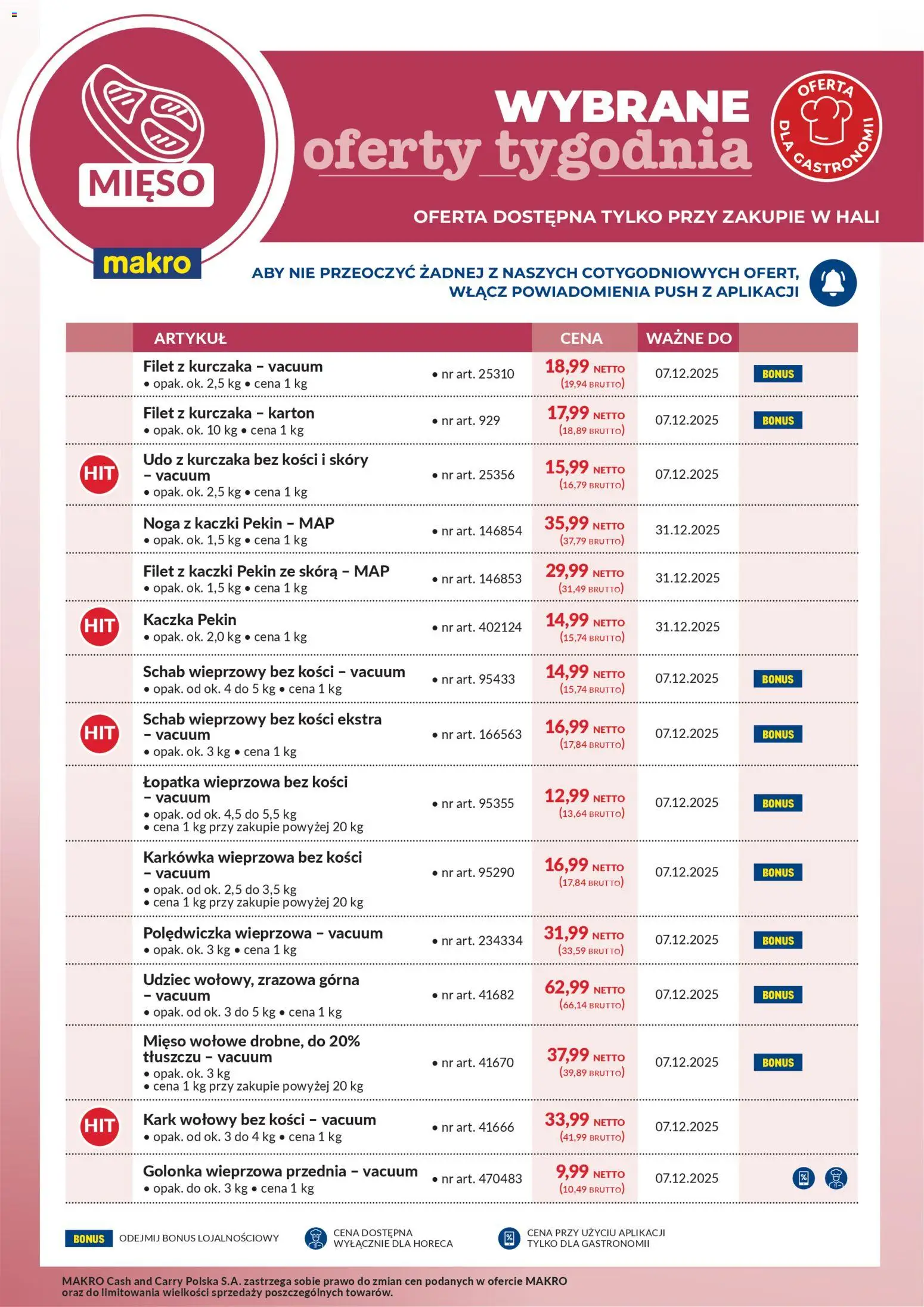 Pogląd gazetki "Wybrane oferty tygodnia" ze sklepu Makro ważnej od 01.12.2025