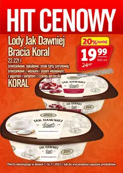 Pogląd gazetki "Promocja - Lody Bracia Koral" ze sklepu Prim Market ważnej od 07.11.2025