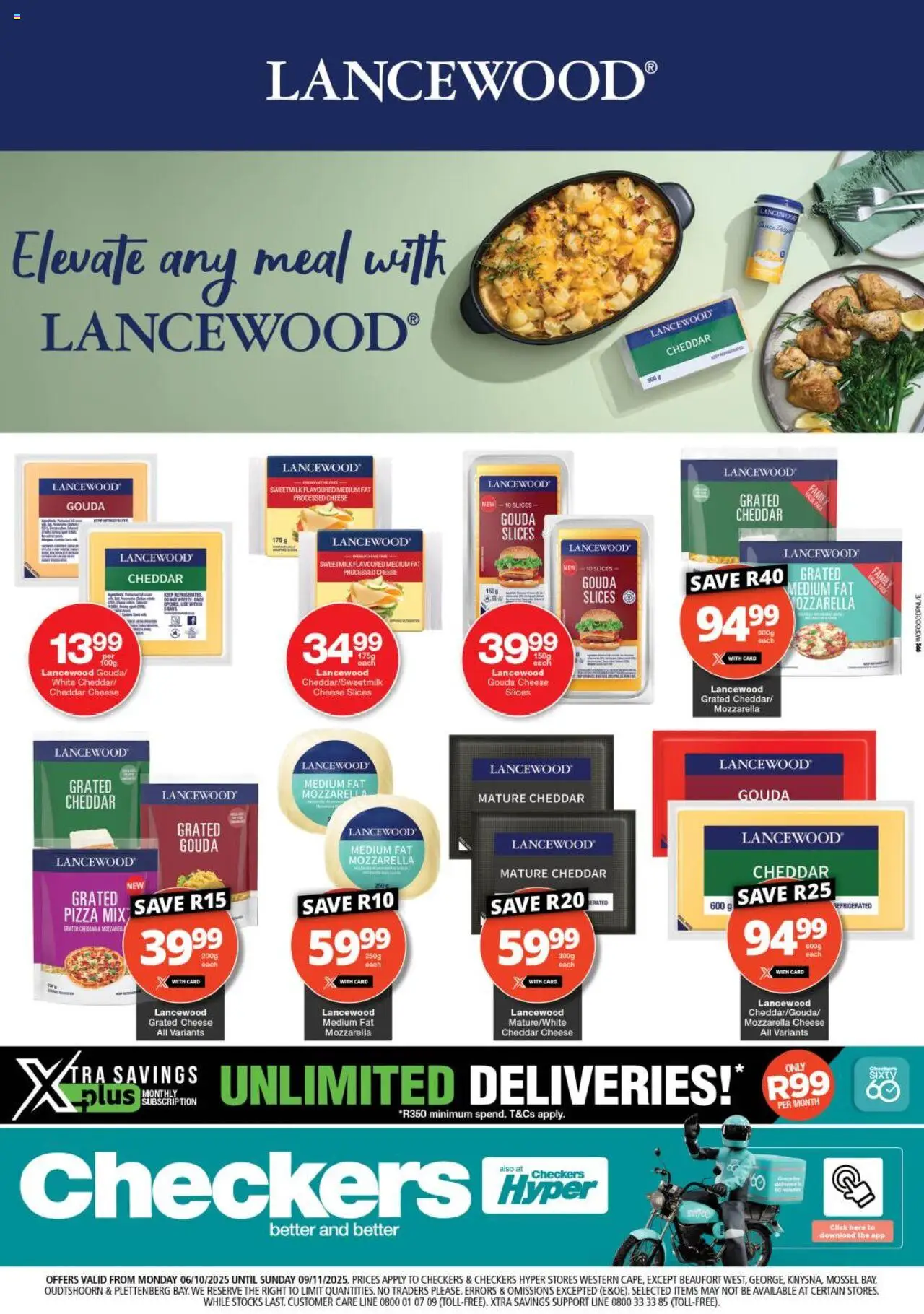 Checkers Western Cape - Lancewood Cheese Promotion 06/10 - 09/11/2025 >> Catalogue