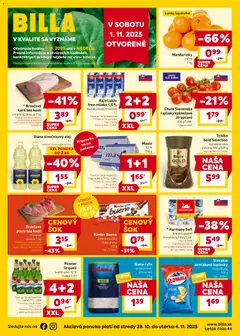Náhľad Billa letáku platného od 29.10.2025