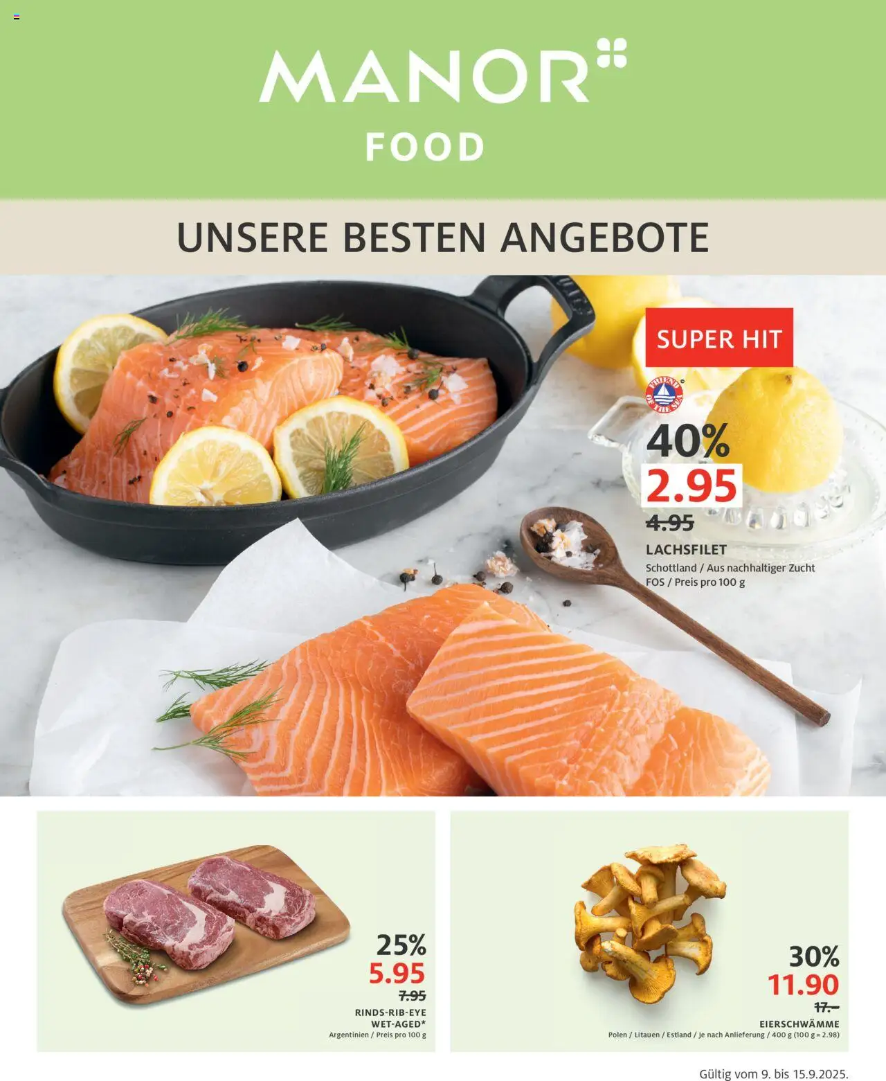 Manor Aktionen ab 09.09.2025 - Seitennummer 1