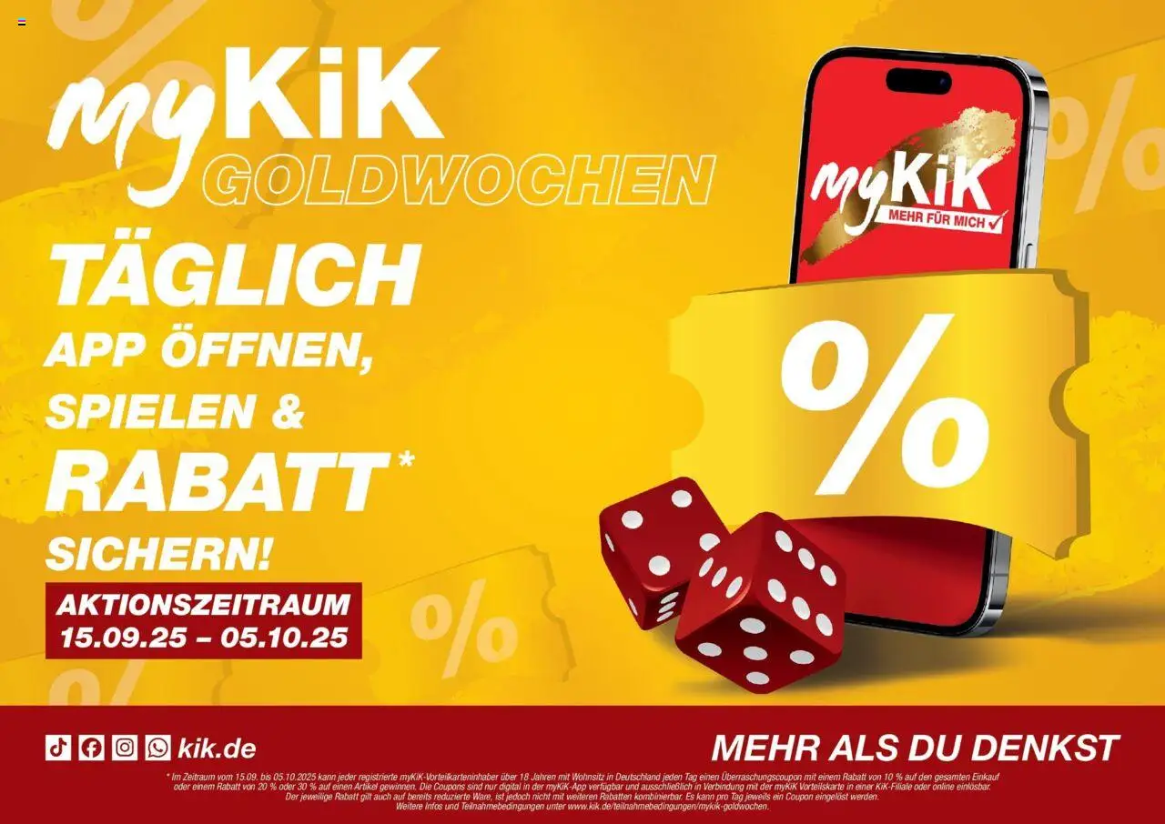 Kik myKiK: Goldwochen (vom 14.09.2025 - 28.09.2025)