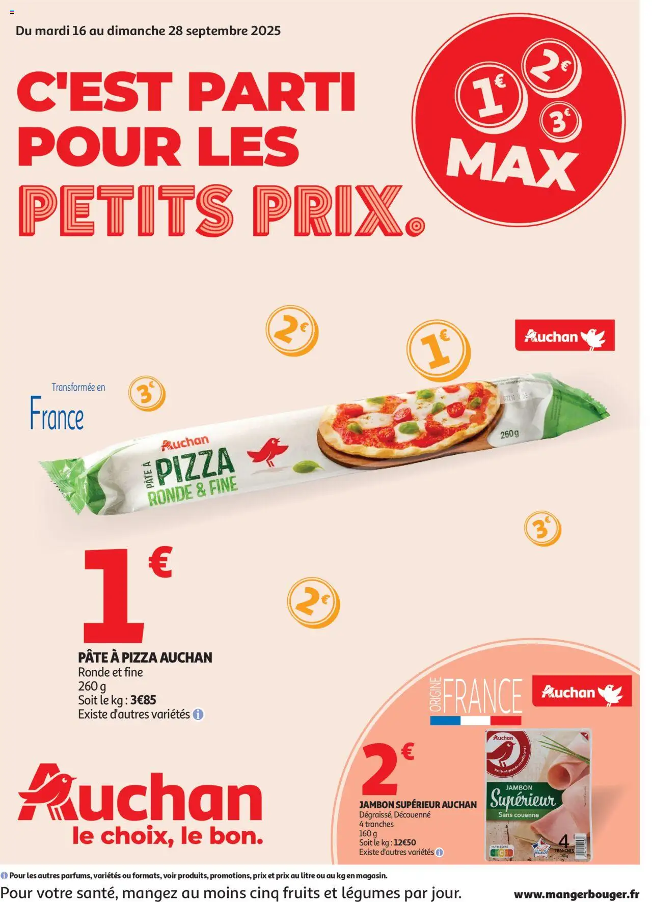 C'est parti pour les petits prix de la boutique Auchan valable du 16/09/2025 - Page numéro 1