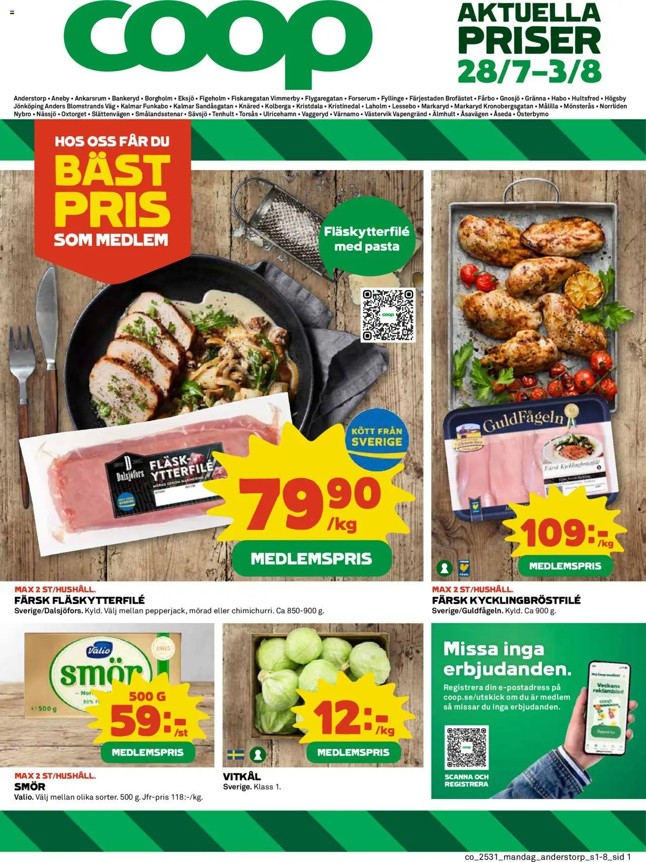 Knäred är giltig 28/07 2025 > Veckans Erbjudanden gäller från 28/07/2025 till 03/08/2025 sidnummer 1