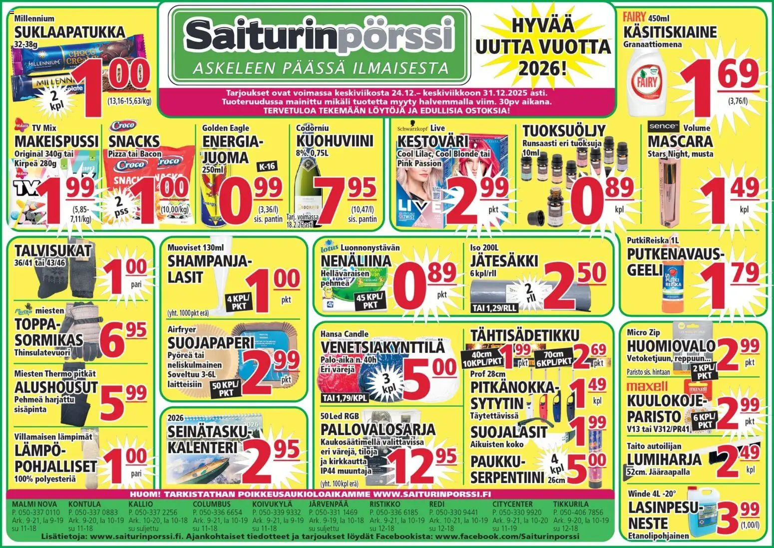 Kaupan Saiturinpörssi Tarjoukset esikatselu, voimassa 24/12/2025