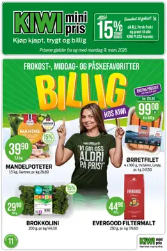 Forhåndsvis Kiwi kundeavis fra butikk Kiwi gyldig fra 09/03/2026