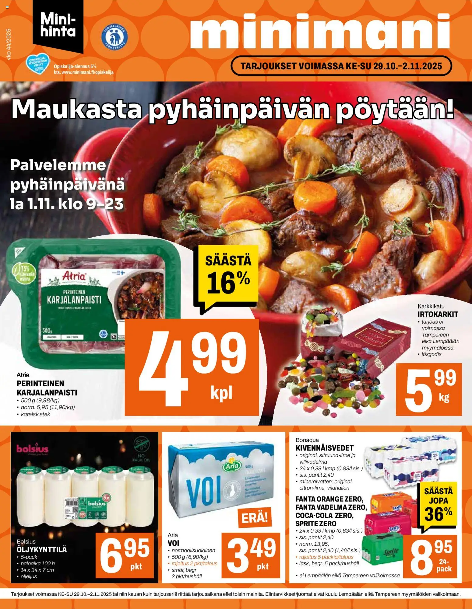 Kaupan Minimani Tarjoukset esikatselu, voimassa 29/10/2025