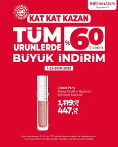 Rossmann İndirim Kat Kat Kazan 01.10.2025 - Broşürünün önizlemesi